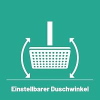 hansgrohe Crometta E - Duschsystem mit Wannenthermostat, Regendusche (240 x 240 mm) mit Wannenarmatur, Handbrause (2 Strahlarten), Schlauch, Brausestange und eckiger Kopfbrause, Chrom, 27298000 – Ansicht 8