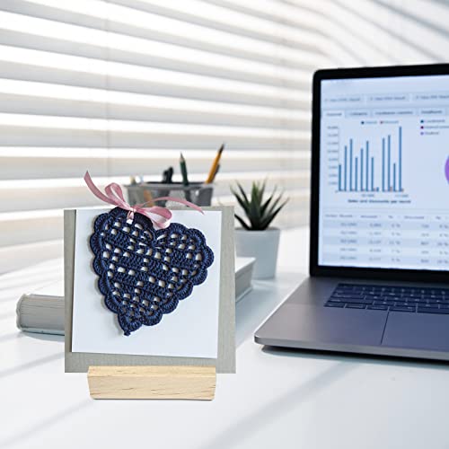 Uootach 12 Stück Kartenhalter Holz, 7cm Rechteck Menükartenhalter aus Buchenholz, Positionskartenhalter, Namensschild-Fotohalter, Fotoclip, Positionshalter aus Holz, für Hochzeiten, Restaurants