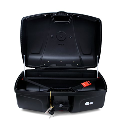 hard leather motorcycle trunk