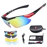  SH-Flying Gafas polarizadas, Lentes Anti-Ultravioleta con Vista Corta y Gafas de protección para Gafas 5PCS Lentes para Hombres Mujeres Senderismo Ciclismo Correr Conducir Pesca Golf
