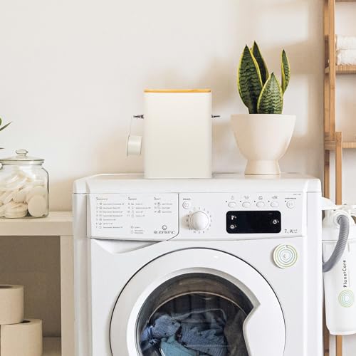 GREELUE 6.5L Waschmittel Aufbewahrung mit Dosierlöffel, Waschpulver Box, Futter Container, Aufbewahrungsbox für Kekse, Kaffeebohnen, Tierfutter (Beige)