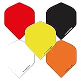 Extra-dicke qualität flights RED DRAGON Hardcore Colours Auswahlpackung Extra Dicke Standard Dart Flights - 5 Sätze pro Packung (15 Dart Flights insgesamt)