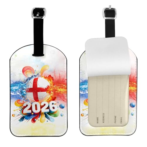 England 2026 Hope Luggage Tag with Privacy Protection,Travel Luggage Identifier,Fashionable Travel Accessory