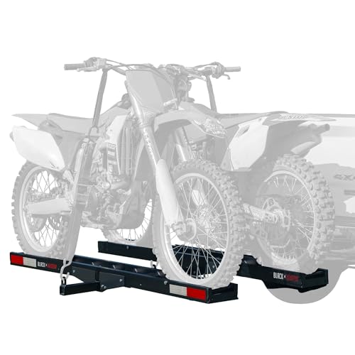 Black Widow Motorcycle Hitch Carrier with Ramp