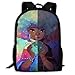 Produktbild Schulrucksack Afrikanische Schwarze Frauen Mit Buntem Haar Frisur Schule Bookbag Rucksack Einzigartiges Langlebiges Geburtstagsgeschenk College-Tasche Benutzerdefinierter Druck Int