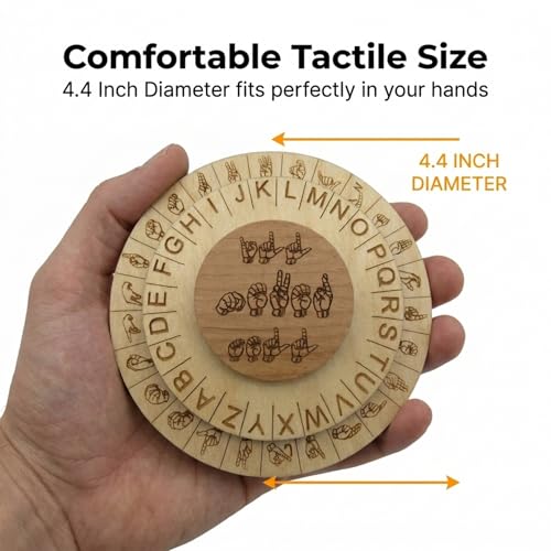 Wooden ASL Cipher Wheel & Decoder | Educational STEM Tool for Learning American Sign Language & Cryptography | Unique Gift for Teachers & Students, Durable Escape Room Puzzle Prop by Creative Escape Rooms - Used condition - Image 9