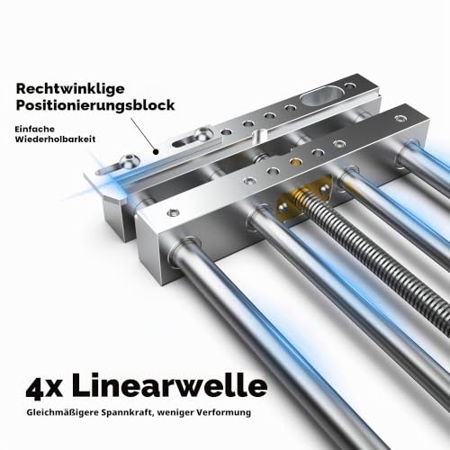 AnoleX CNC Router High-Precision Aluminum Vise Bench Clamp, 282mm x 150mm x 30mm