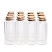 Danmu 30ml 1.18" x 2.75" Mini Glass Bottles, Jars with Wood Cork Stoppers, Tiny Glass Jars, Wishing Bottles, Message Bottle for Wedding Favors, Baby Shower Favors, DIY Craft (12Pcs)