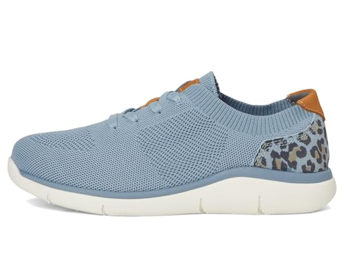Image of Propet Womens Sachi Leopard Print Lace Up Sneakers Shoes Casual - Blue