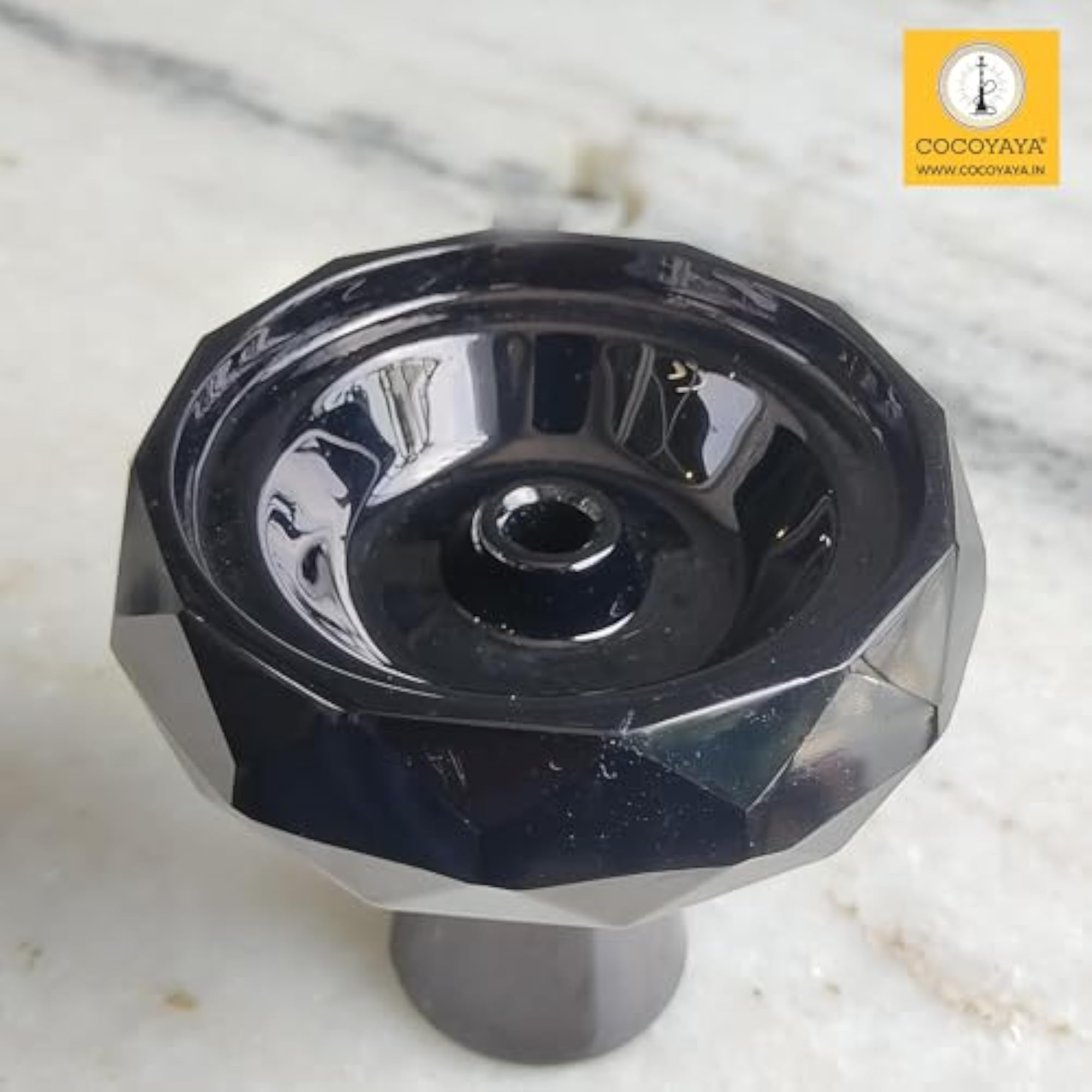 Diamond Chillum Black Head Bowl for All Hookah