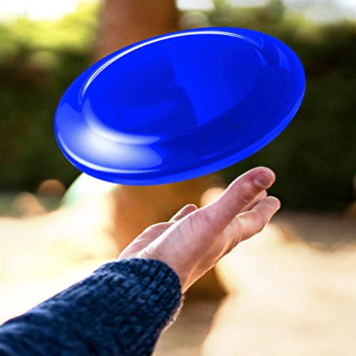 Discount Promos Frisbees 9.25 Inch. Set Of 10, Bulk Pack - Fun Outdoor Games For Adults And Family - Reflex Blue #TOP6