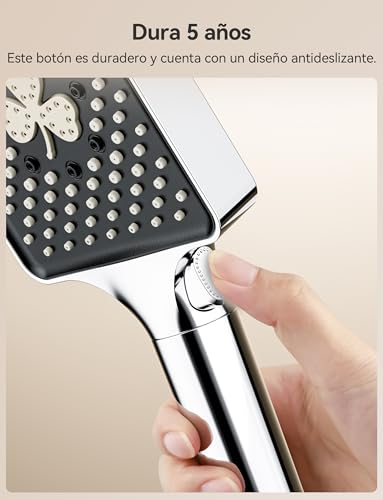 Miniatura 7 de Magichome Alcachofa De Ducha, Cuadrado Cabezal Ducha Mano De Alta Presión Con 6 Tipos De Chorro, Shower Head De Grande, Ducha De Lluvia Con Ahorro De Agua, Cromado