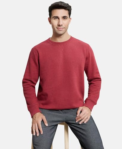 Image of Jockey US92 Men Super Combed Cotton Rich Fleece Sweatshirt with StayWarm Technology