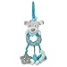 Zerodis Culla Giocattolo Appeso Neonato Bambola in Tessuto Peluche Animale dei Cartoni Animati Passeggino Sonaglio Set da Gioco Sensoriale per Teether Accompagnare i Giocattoli dei Bambini (Blue Dog)
