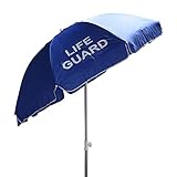 Aquatic Technology, Inc. Nylon Lifeguard Umbrella with Tilt - 6-1/2 Foot Diameter - Imprinted (Blue)
