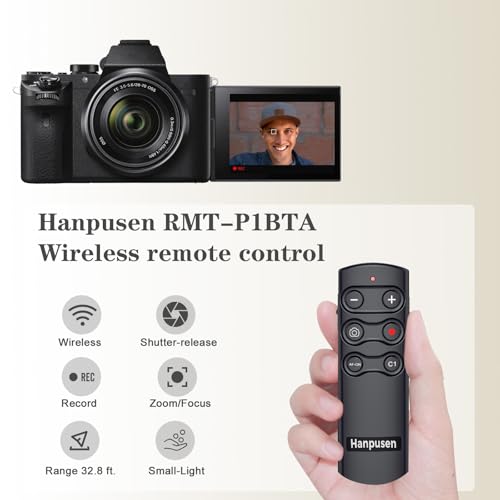 for Sony Wireless Camera Remote Control Shutter Release Compatible with Sony A7C,A7III,ZV-1,ZV-E10,ZV-1F,A6100,A6400,A6700,A7IV,RX100 VII,A9,A9 II,DSC-RX0 II,DSC-RX100 VII,Replace Sony RMT-P1BT - Thumbnail 2