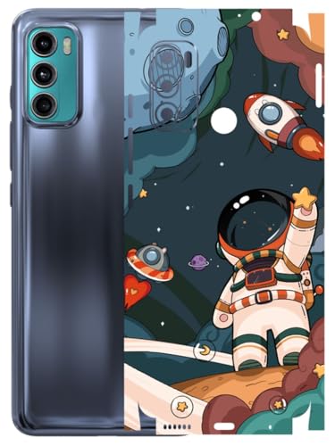 Image of AtOdds - Full Body Back Screen Guard Protector Film - Lamination Wrap Skin Sticker Compatible with Moto G60 | Scratchproof Matte Finish (Space)