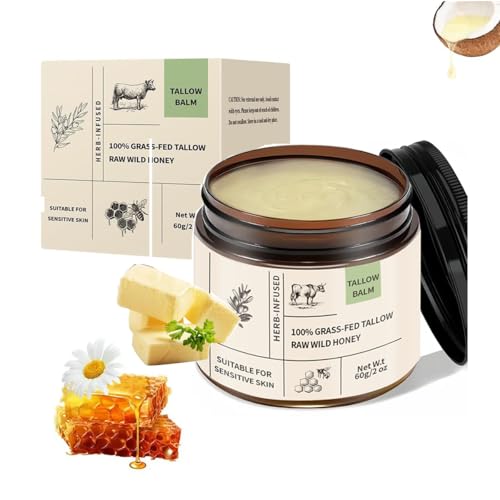 Lynmalrity Tallow Honey Balm for for Face Moisturizing Skin Cream Natural Beef Tallow Balm 2OZ