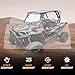 HECASA Flip 3-in-1 Windshield Compatible with 2016+ Polaris General 1000/ 4 1000 Open Vented Closed Windscreen Stretch Bracket Included Clear