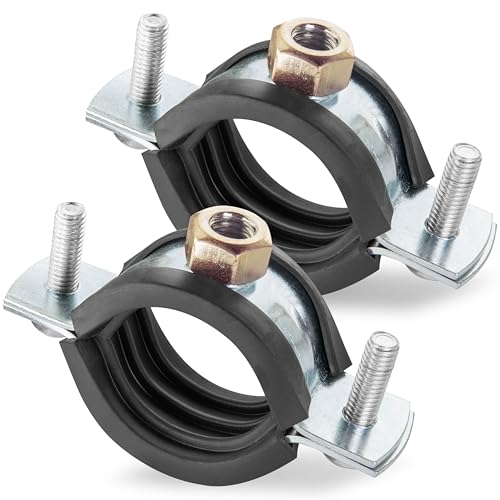 Poppstar 2 Edelstahl Rohrschellen W4 (Spannbereich 32-35 mm, 1\) mit Stockschrauben M8*82 und Dübeln