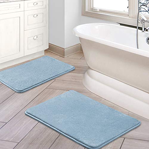 2-Piece H.VERSAILTEX Memory Foam Bath Mat Set - Soft and Absorbent Bathroom Rugs