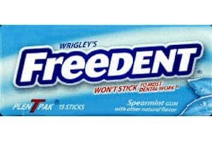 Wrigley's Freedent Gum Plen T Packs, Spearmint, 15 ct (Pack of 2):...