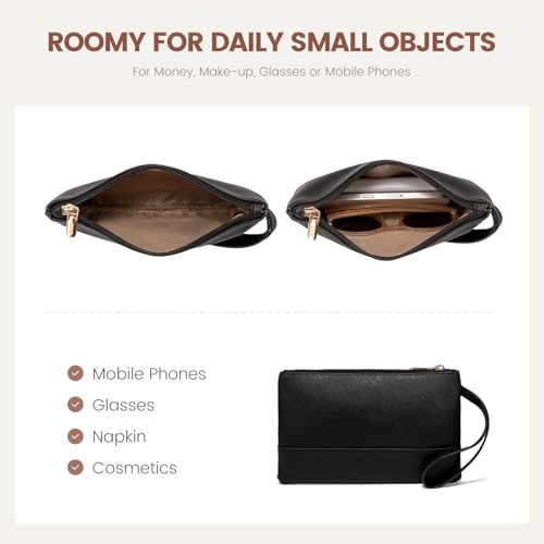 LOVEVOOK Laptop Bags for Women, 17.3 Inch Ladies Handbags Large Work Tote Bags with Compartments, PU Leather Womens Handbag Shoulder Bag for Office School Business Shopping, Black - Image 7