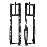 Horquilla delantera de 26/27.5/29 pulgadas: tubo de dirección recto de 28.6 mm * 250 mm, tubo de dirección de 28.6 mm (1-1/8''), diámetro del tubo interior: 34 mm, pata de horquilla: 42 mm, eje pasante: 15 * 150 mm, recorrido: 160 mm.