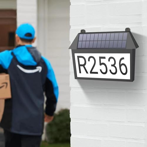 Señal de dirección solar para fachadas exteriores que guía a tus visitas por la noche 3