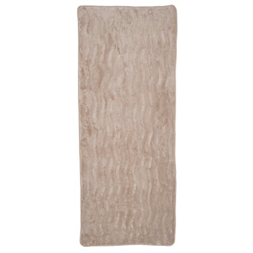 Microfiber Memory Foam Bath Mat - Oversized Padded Nonslip Accent Rug With Wave Pattern For Bathroom, Kitchen, And Laundry Room By Lavish Home (Mocha) #TOP3
