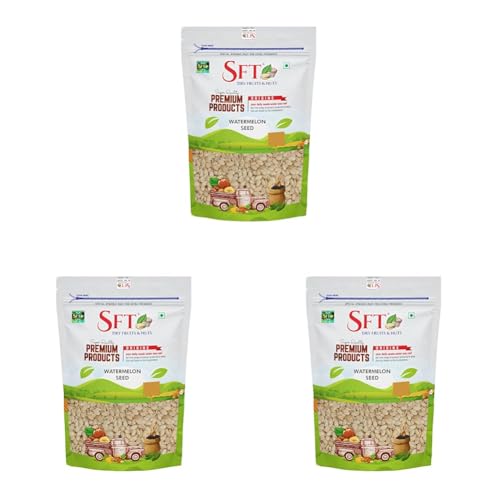 Image of SFT Watermelon Seeds 200g - High in Protein | Raw Watermelon Seeds for Eating | Magaj Seeds | Non - GMO | Raw seeds | Nutrients Rich | Source of antioxidants (Pack of 3)