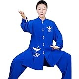 El traje de artes marciales está hecho de tela Broadcloth, que es más elegante, súper suave y suave, y muestra un extraordinario estilo chino. Al mismo tiempo, es cómodo y liviano, elegante y práctico, y mantiene las piernas frescas y no pegajosas cuando hace ejercicio o suda mucho.