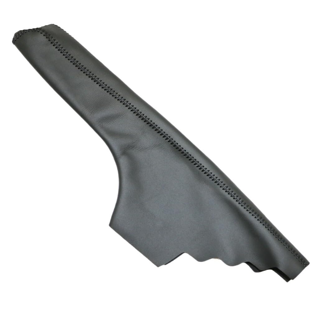 Handbremsengriffe Auto-Handbrems-Abdeckungshülle, passend for Volkswagen, passend for VW, Auto, echtes Leder, Handbremsgriff-Abdeckung Handbremse Abdeckung(Black Thread)