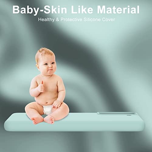 Deenakin For Samsung Galaxy S21 Plus Case Silicone,Silky Smooth Flexible Gel Rubber Bumper Cover With Soft Microfiber Lining Slim Fit Protective Phone Case For Samsung Galaxy S21 Plus Light Blue #TOP5