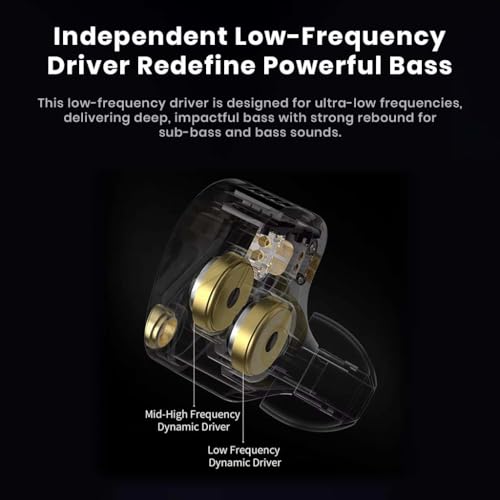 Image of x KZ Castor Pro x Wired IEM in Ear Monitor with Type C Plug, 10mm Dual Dynamic Driver, 4 Tuning Switch, Silver Plated Cable, HD Mic (HarmanTarget-ImprovedBass-Blk)