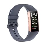 Asmoda Fitness Tracker, Smart Watch with Stopwatch and Pedometer, 1.1" Touchscreen AMOLED Display Sm