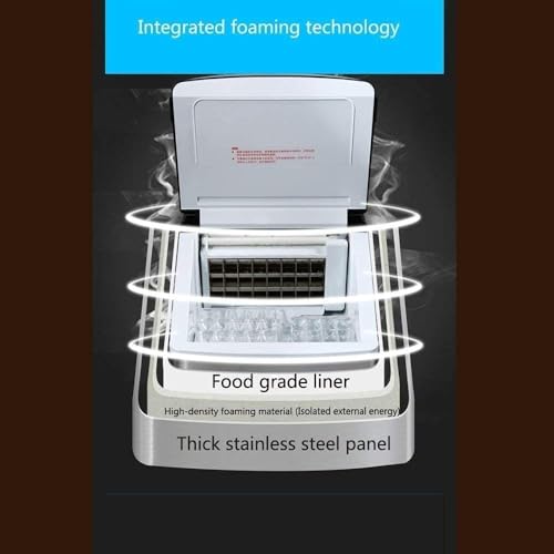 Fabricadora de cubos de hielo, máquina para hacer hielo para uso doméstico o de oficina, con pantalla LCD, modelo compacto nuevo — produce 25 kg de hielo en 24 s miniatura 4