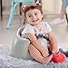 Nuby My Floor Seat - Portable Baby Chair with Soft Foam Cushion, Safety Harness, and High Back Design - 4+ Months - Gray