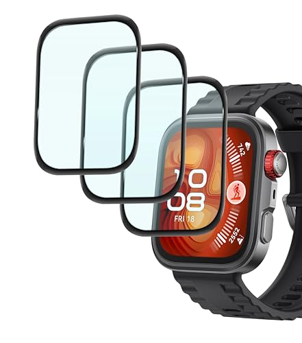 For 対応 HUAWEI WATCH FIT 4 Pro ガラスフィルム 指紋防止 WATCH FIT 4 Pro 保護フィルム 耐衝撃 huwei watch fit 4 pro 強化ガラスフィルム 【3枚入り】高光沢 液晶 ShellChic 超鮮明