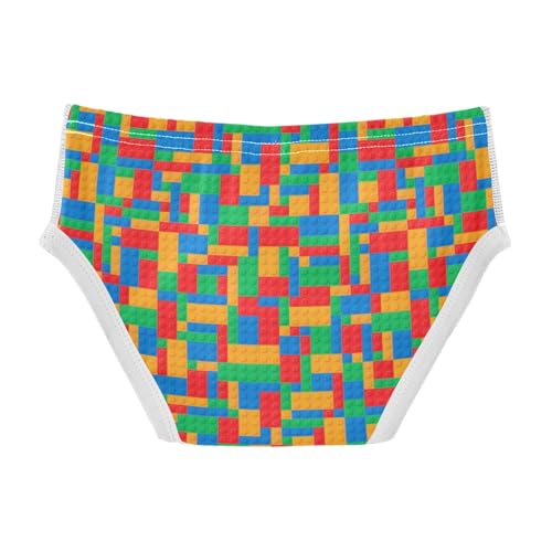 Boys' Exclusive Briefs Toddler Underwear 95% Combed Cotton Boxerbriefs 2T Colorful Mosaic Pattern 422