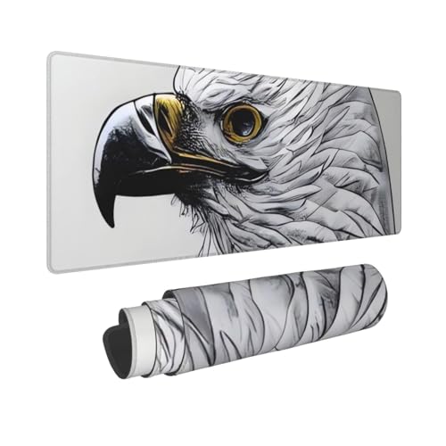 Tapis de clavier extra large Sketching an Eagle en caoutchouc pour bureau - 2