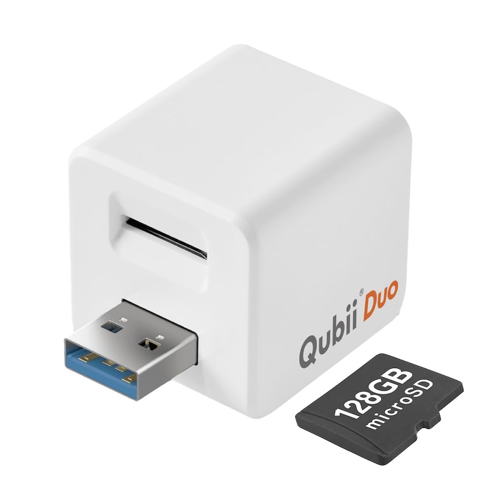 Amazon.co.jp: Maktar Qubii Duo USB Type A ホワイト (128GB microSD