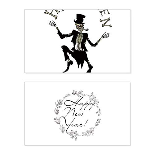 Tarjeta de calavera de fantasma de Halloween con acabado de alta calidad