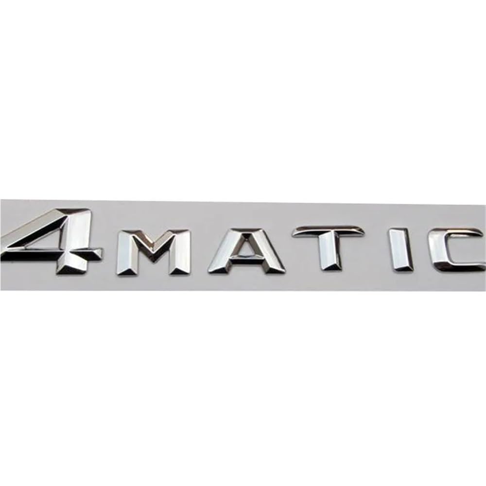 Rénovation sigle coffre Mercedes décollé avec nos lettres chromées ABS 3D adhésives haute tenue