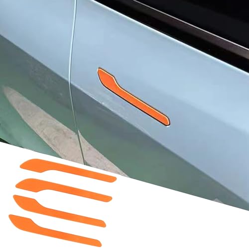 XTnueotr Door Handle Cover for Tesla Model Y/3 (Orange) by XTnueotr - Used condition - US$13.61