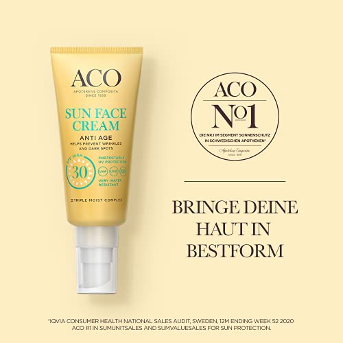 ACO Sun Face Cream Anti Age LSF 30 Mattierende Sonnenschutz Creme für