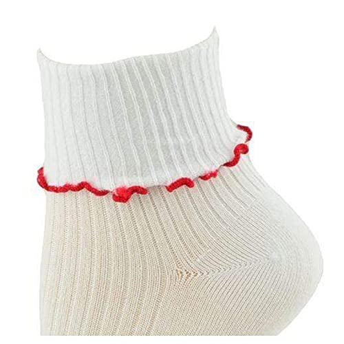 Sierra Socks Big Girl's Turn Cuff Lettuce Edge School Uniform Socks - Combed Cotton, Seamless Toe, Soft, & comfortable socks4