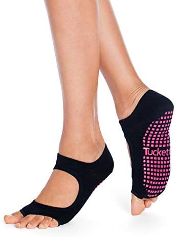Tucketts Toeless Non Slip Grip Socks Women, Yoga, Barre, Pilates, Colombia Made