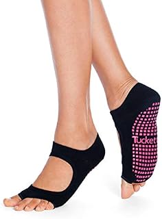 Yoga Pilates Socks for Women Non Slip, Toeless Non Skid Sticky Grip Sock
