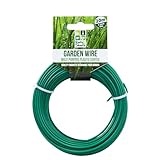 VFM Gartendraht, 20 m, kunststoffbeschichtet, Gartenwerkzeuge, Zubehör, Gartenhandwerkzeuge, langlebige Gartengeräte, ideale Gartenarbeit, 100 m, Grün